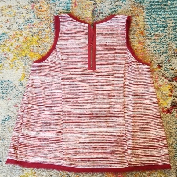 Anthro Berry Striped Sleeveless Top - Picture 2 of 7